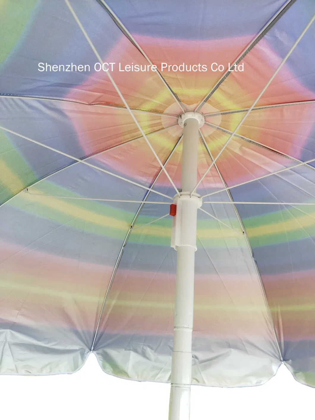 UV Protection Rainbow Beach Umbrella with Affordable Price (OCT-BU19008)